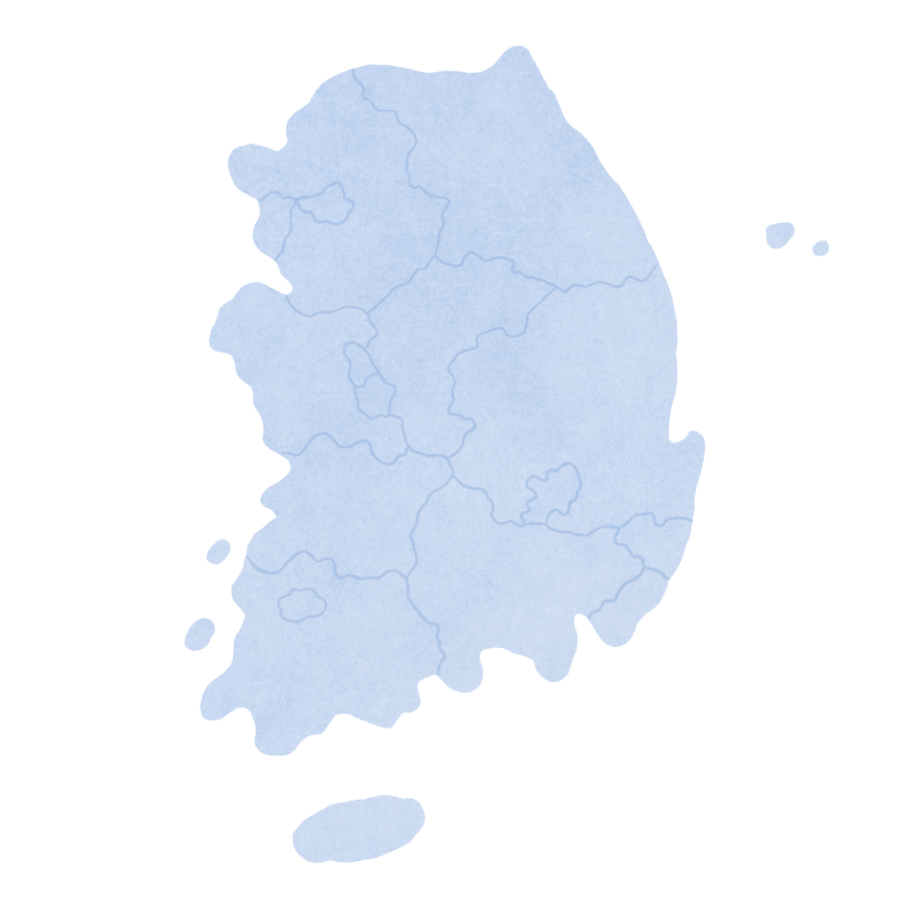 대한민국 지역별 사역 지도